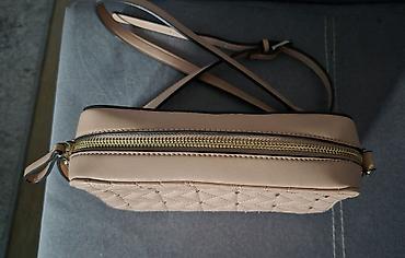 exit denim: Bež ženska crossbody torbica sa štepom i zlatnim detaljima *Torbica — 5