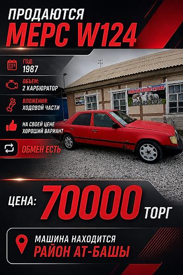 Mercedes-Benz W124: 1987 г., 2 л, Механика, Бензин, Седан