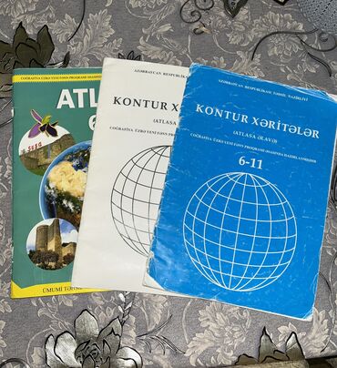 Atlaslar: Atlas,2 ədəd Kontur Xəritələrin içi təmizdir yazılı deyil