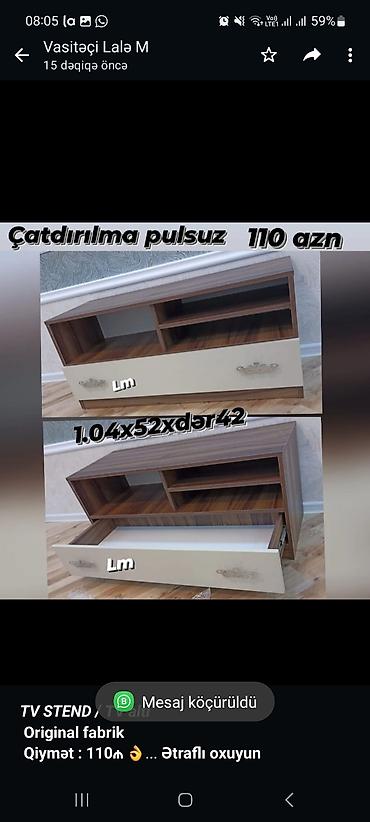 _*tv stend / tv altı*_ *original fabrik* *qiymət : 110₼* 👌 lalafo.az -da _*tv stend / tv altı*_ *original fabrik* *qiymət : 110₼* 👌