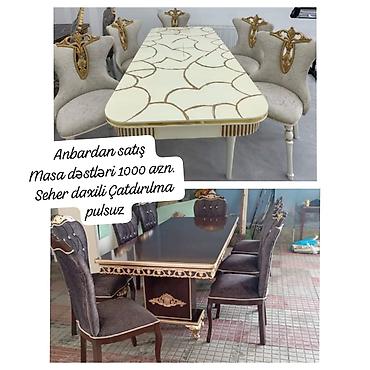 mdf panel: Qonaq otağı üçün, Yeni, Açılmayan, Oval masa, 6 stul — 1