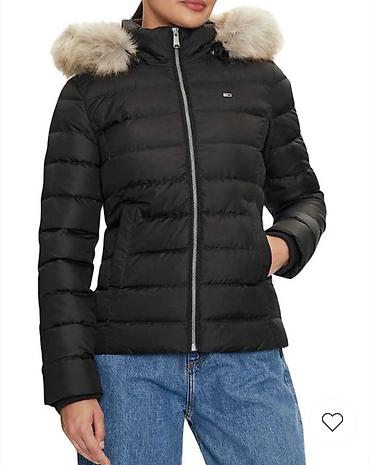 mantil ženski: Tommy Hilfiger Ženska zimska jakna, crna, pufna silueta sa — 2