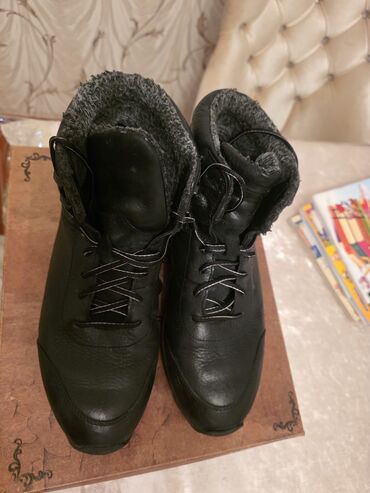 Botinkalar: Qış üçün kişi botları - Rəng: qara - Material: dərili üst hissə - — 4