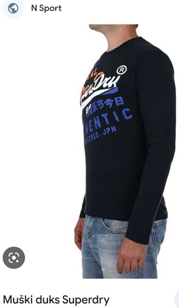 Duksevi: Superdry original muški duks. Teget boje, kupljen u n fashion, xl — 10