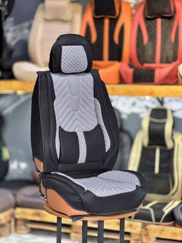 Чехлы и накидки на сиденья: Чехлы Тканевые, С подушкой, цвет - Черный, Новый, Платная доставка, Самовывоз, Бесплатная доставка — 3