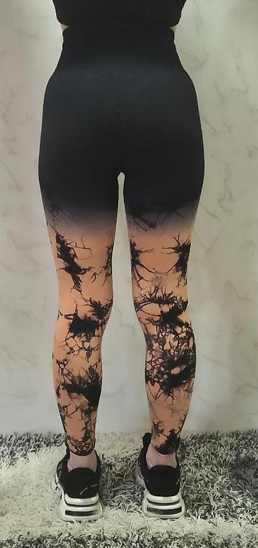 Helanke, biciklistički šortsevi: Ženske sportske helanke sa visokim strukom - Kroj: visok, širok pojas — 4