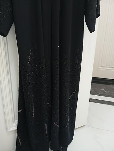 abaya: **Elegant Black Studded Abaya** - **Color:** Jet Black - — 4