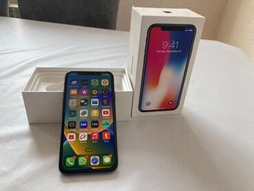 Apple iPhone: IPhone X, 64 GB, Space Gray, Face ID, Sənədlərlə