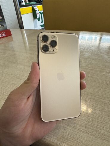 Apple iPhone: IPhone 11 Pro, Б/у, 64 ГБ, Matte Gold, Зарядное устройство, Защитное стекло, Чехол