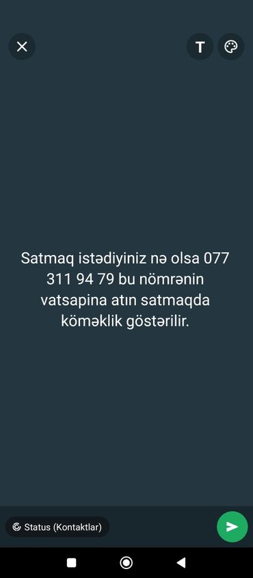 Satmaq istədiyiniz hər hansı bir əşya və ya məhsul üçün yardım