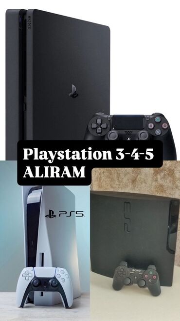 Mətbəx texnikası: Playstation 3 Playstation 4 Playstation 5 alıram! Kimdə qeyd etdiyimiz