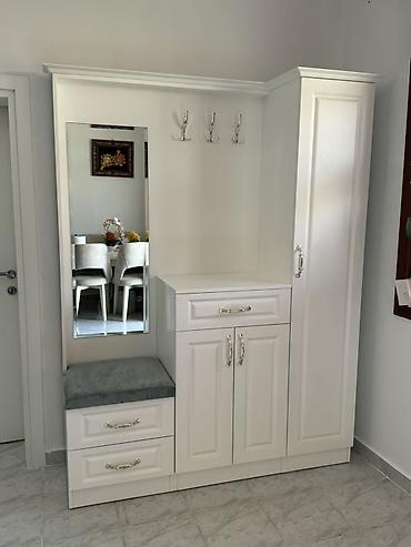 ucuz skaf: Yeni, 2 qapılı, Güzgülü, Ağ, Açılan, Düz dolab — 1