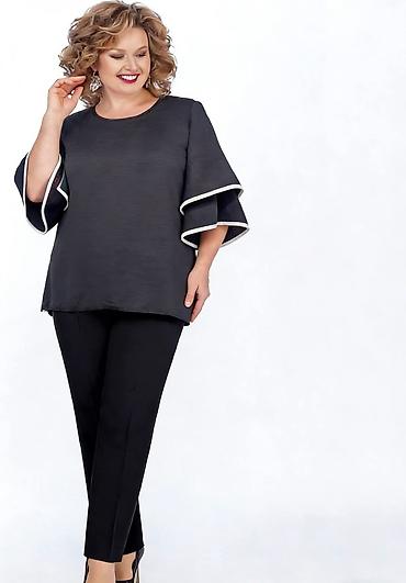 Bluze: Ženska bluzica/pončo „Emi Moda“ – Made in Italy - Kroj: širok, pončo — 5