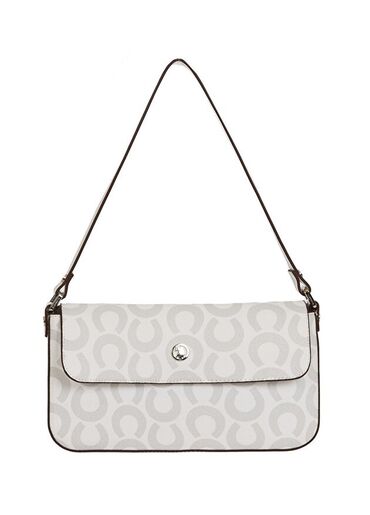 polo сумка: Бело-серая женская сумка через плечо POLO ASSN. Размер 28x16x5