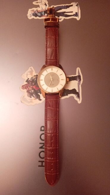 Очки: Б/у, Наручные часы, Tissot, цвет - Коричневый
