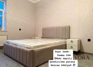 taxt üçün baza: İkinəfərlik çarpayı, Bazalı, Matras ilə