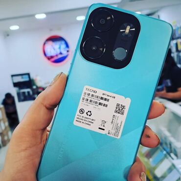 50 telefon: Tecno Spark Go 2023, 64 GB, rəng - Mavi, Face ID, Barmaq izi, Sensor