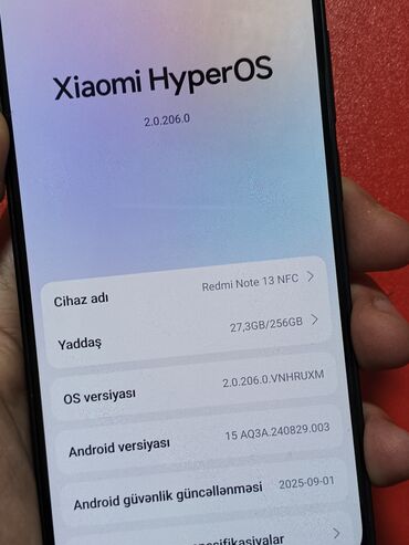 redmi note 13 ikinci el: Redmi Note 13, 256 GB, rəng - Qara