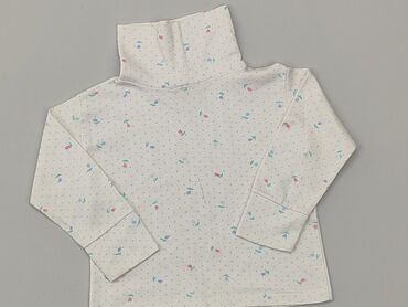 biała bluzka w niebieskie kwiaty: Bluzka, 3-6 m, stan - Dobry