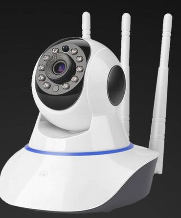 ip kamery jooan night vision: Беспроводная IP камера Q5, Wi-Fi, с тремя антеннами, внутренняя