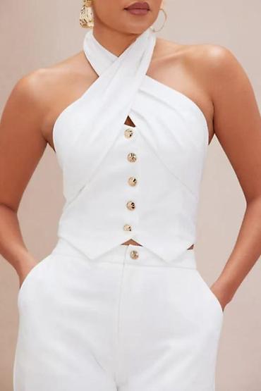 Kompleti: Damski set – elegantan top + pantalone, Emi Moda (Made in Italy) - — 2