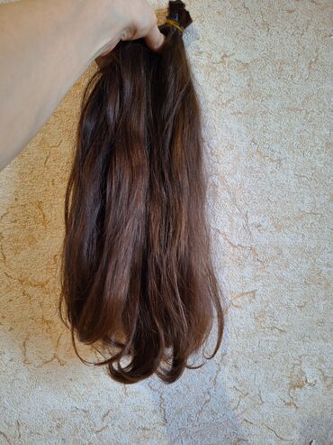 Saç aksesuarları: Təbii uşaq saçı 150 q 50 sm ucları dolu saçdır