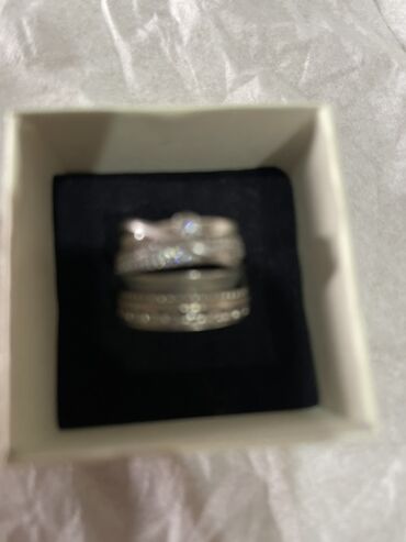 Серебряные кольца: Кольцо, Коктейльное, Проба 925, Женские, Топаз, Циркон, Новый — 2