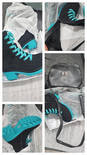 Kompleti: Komplet torba + obuća u crvenim tonovima. - Torba 1: crvena kožna — 6