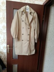 qadınlar üçün papaq və snud xomut: Плащ, Zara, XL, цвет - Бежевый