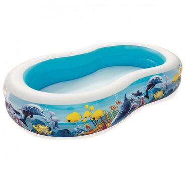 надувной бассейн для взрослых: Прямоугольный семейный надувной бассейн Bestway «Подводный мир» для