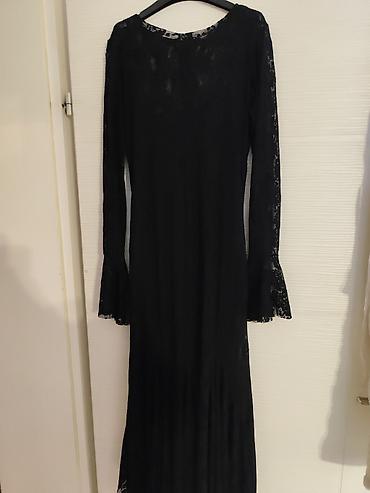 Haljine: Elegantna crna večernja haljina od čipke NOVOOO - Model: duga — 4