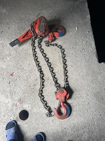 baklar və cənlər: Mexaniki zəncirli qaldırıcı (lever hoist) — 2 qarmaqlı model — 8