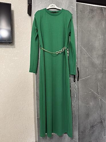 Вечерние платья: Вечернее платье, А-силуэт, Длинная модель, Трикотаж, С рукавами, Перья, Все размеры — 6