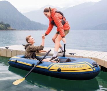 водные скутеры цена: Лодка Двухместная надувная лодка Challenger-2 INTEX 68367