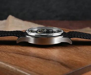 Ručni satovi: San Martin SN0105-G-XB -Crna/Black- Pilot sat- Seiko — 8