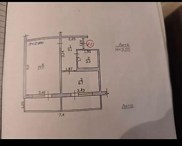 Продажа квартир: 1 комната, 36 м², 106 серия, 7 этаж at lalafo.kg — 3 Продажа квартир: 1 комната, 36 м², 106 серия, 7 этаж — 3