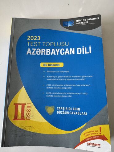 riyaziyyat 5 ci sinif dim test pdf 2024: Azərbaycan dili Testlər 11-ci sinif, DİM, 2-ci hissə, 2023 il