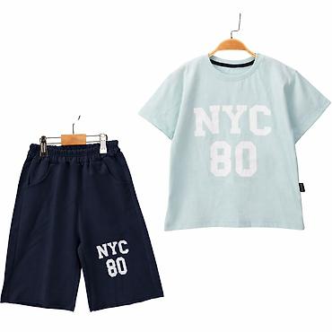lasocki papuce: Komplet majica i šorc NYC PLAVI 6–9 god. – TEDDY KIDS Praktičan — 1