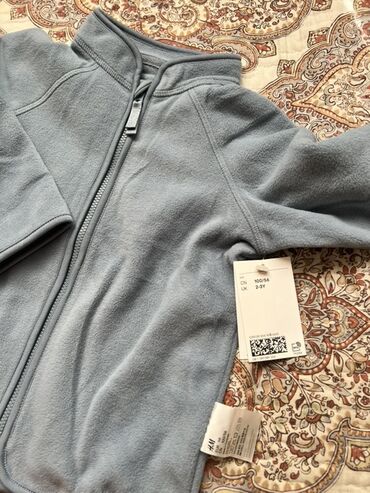 куртка каракол: Детская флисовая кофта H&M - Цвет: пыльно-голубой (серо-голубой)