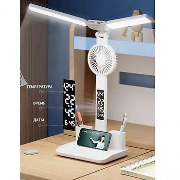 study lamp: Стильный гаджет 3 в 1 для твоего рабочего стола! ⏰ Настольные часы 💨 — 4