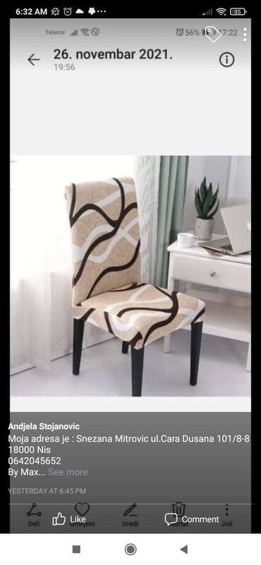 Prekrivači za nameštaj: Za stolice — 10