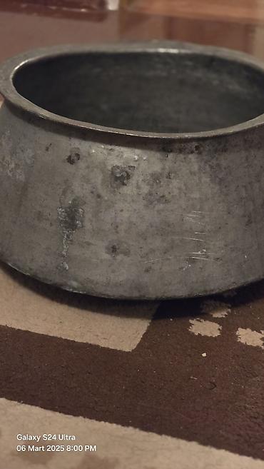 yemek servisi: Misdən və qalaylı misdən hazırlanmış köhnə mətbəx ləvazimatları dəsti — 8