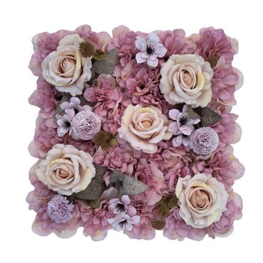 Süni güllər: Dekorativ süni gül paneli – kvadrat modul - Dizayn: sıx çiçək — 15