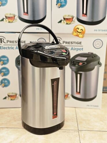 Mikrodalğalı sobalar: Elektrikli termos-çaydan və çay dəsti 1) Prestige Electric Airpot -