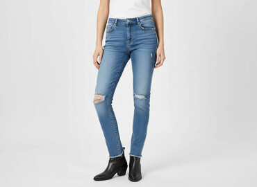 jeansy z kryształkami zara: H&M, Jeansy damskie, rozmiar XS