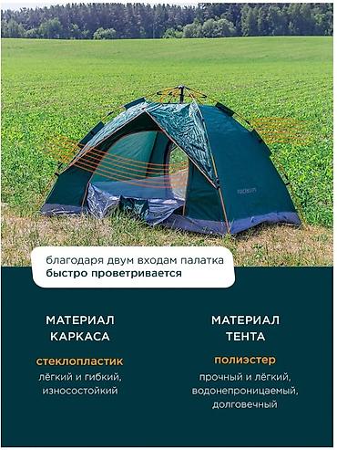 Палатки: 🔥 Тёплый пол в подарок! 🏕 Туристическая палатка до 4 человек — — 8