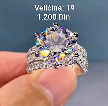 neo sat: Elegantni posrebreni prsten od hirurskog čelika sa žigom S925, sa — 1