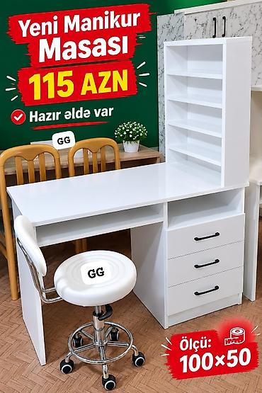 Düz masa, Siyirməli, Polkalı, Parlaq laminat