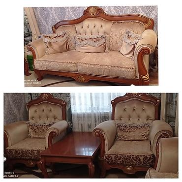 İşlənmiş, Divan, Jurnal masası, 2 kreslo