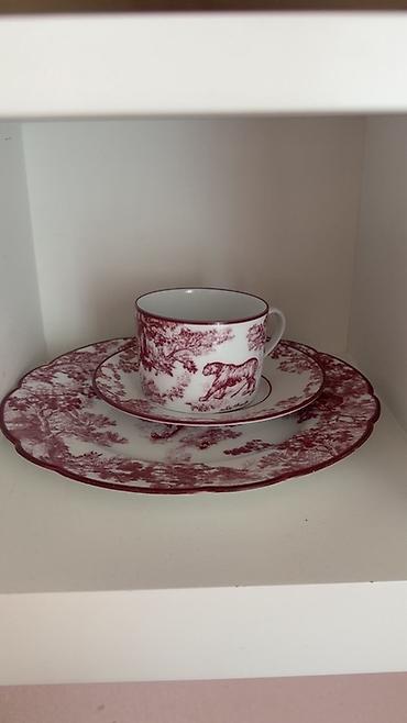 Çay dəsti, rəng - Ağ, Farfor